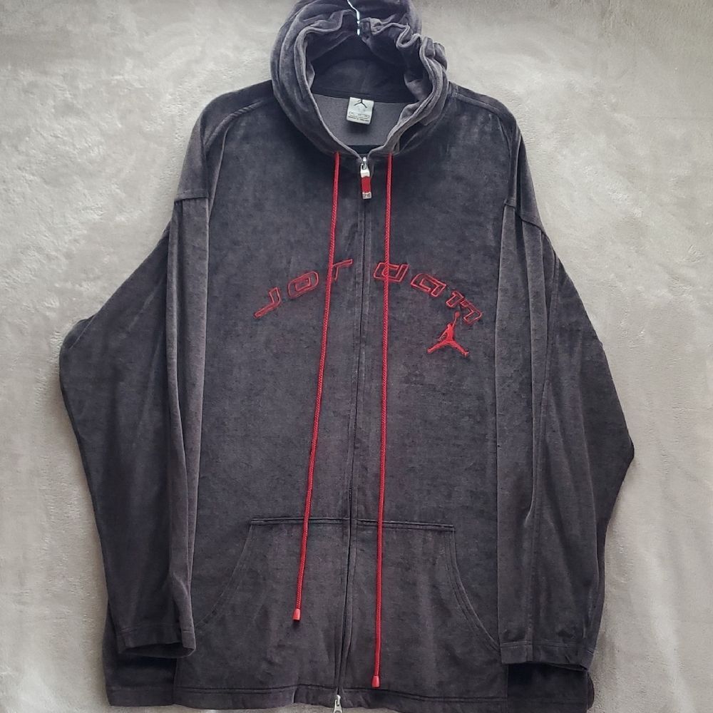 NIKE | 3XL MEN TRACK VELOUR JACKET Y2K VTG AIR JORDAN | RED BLACK 5350PLB472E
